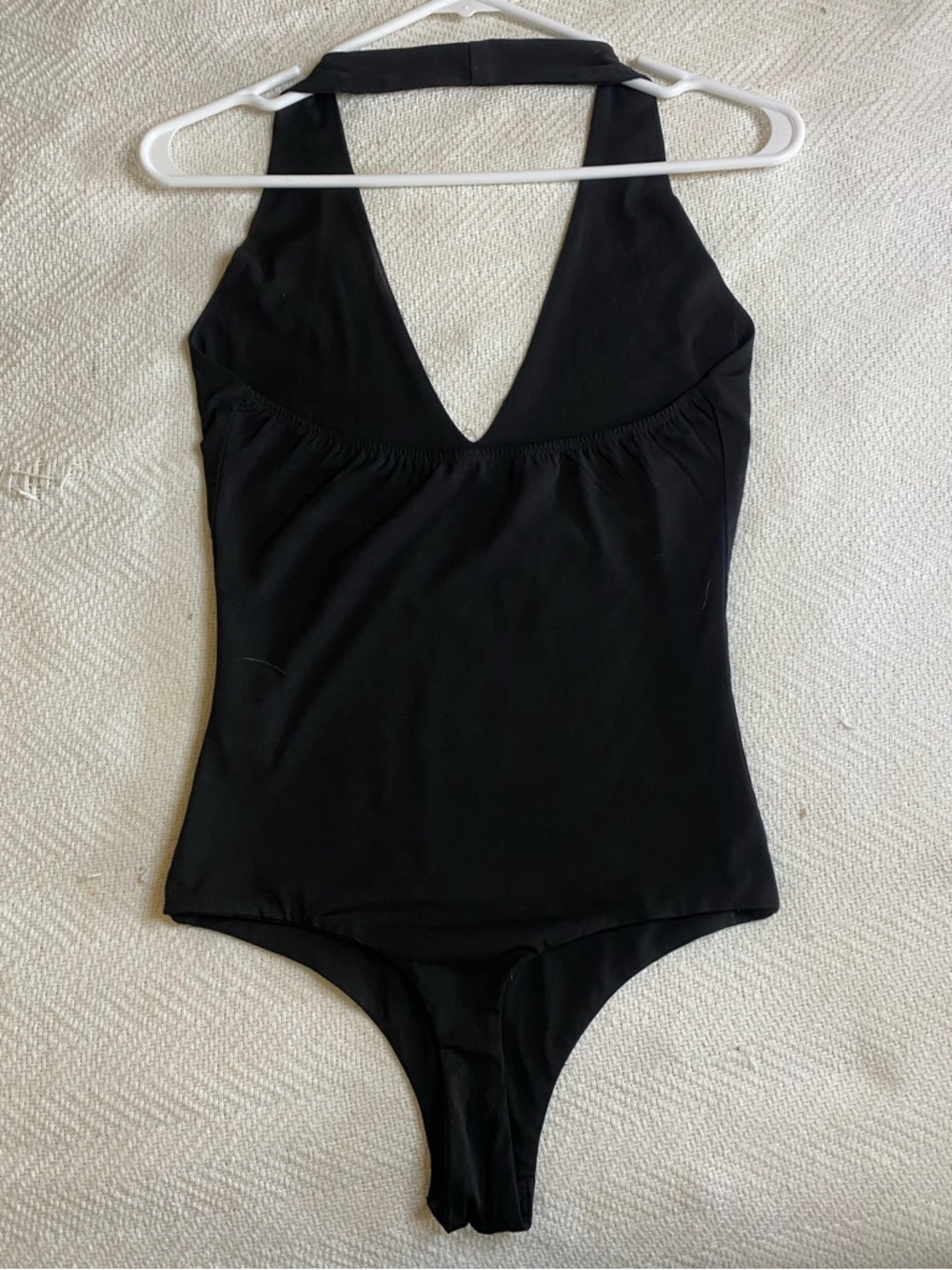 MM Couture Black Halter Bodysuit